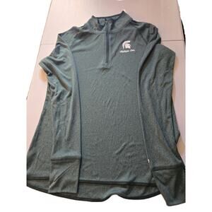 Michigan State Spartans 1/4 Zip Pullover - Women's Large Green